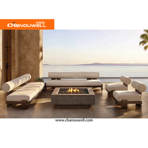 Sofá de Exterior de Gran Venta para Hotel y Villa, Lujoso Sofá de 3 Plazas de Aluminio con Respaldo Redondo para una Relajación Elegante - Product Image 6