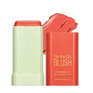 Novo Blush Creme Vermelho Rosa Natural Hidratante Lip Cheek Blush Creme Vara Aplicar Blush logotipo Privado