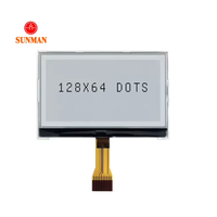 Modul LCD FSTN COG12864-F 128*64 Dot Matrix dengan Backlight Putih, Driver ST7565R, 3V Transflektif