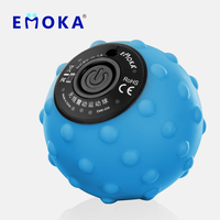 Rouleau de massage électrique vibrant miniature en silicone sans fil EMOKA pour le fitness musculaire