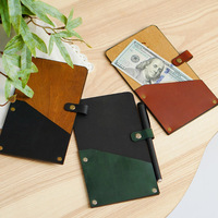 Nouvelle pochette porte-comptes en bois et cuir pour restaurant, café, hôtel, bar – Rangement pour reçus et menus