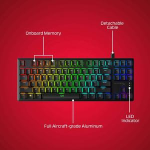 Hyperx Legering Oorsprong Rgb <span class=keywords><strong>Computer</strong></span> Laptop Aluminium Mechanische Gaming Toetsenbord Draagbare Pc Usb Gamer Kantoor Ergonomische Desktop Nieuw - Product Image 5