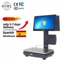 LongFly - Caja Registradora POS con Pantalla Táctil AI de 15.6 Pulgadas, Plataforma Digital Todo en Uno, Báscula, Certificación OIML para Supermercados