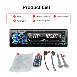 เครื่องเล่น MP3 ในรถยนต์แบบจอใหญ่ขนาด 1 DIN รองรับหลายภาษา ใช้ได้กับรถยนต์ 12V ทั่วไป - Product Image 1