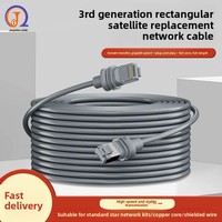 3rd-Generation Rectangular Satellite-Replacement V3 Network Cable Copper Outdoor 26 AWG Single-Shielded High-Speed