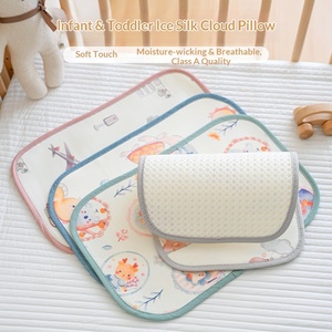 Almohada Plana Anti-vómito Transpirable de Seda Helada para Bebés Recién Nacidos de 0 a 12 <span class=keywords><strong>Meses</strong></span>, Sensación Refrescante de Verano, Venta al por Mayor de Fábrica/OEM - Product Image 1