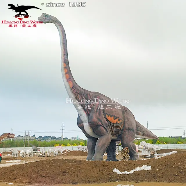 恐竜大型赤外線コントロールブラキオサウルス恐竜像と一緒に歩く公園恐竜等身大