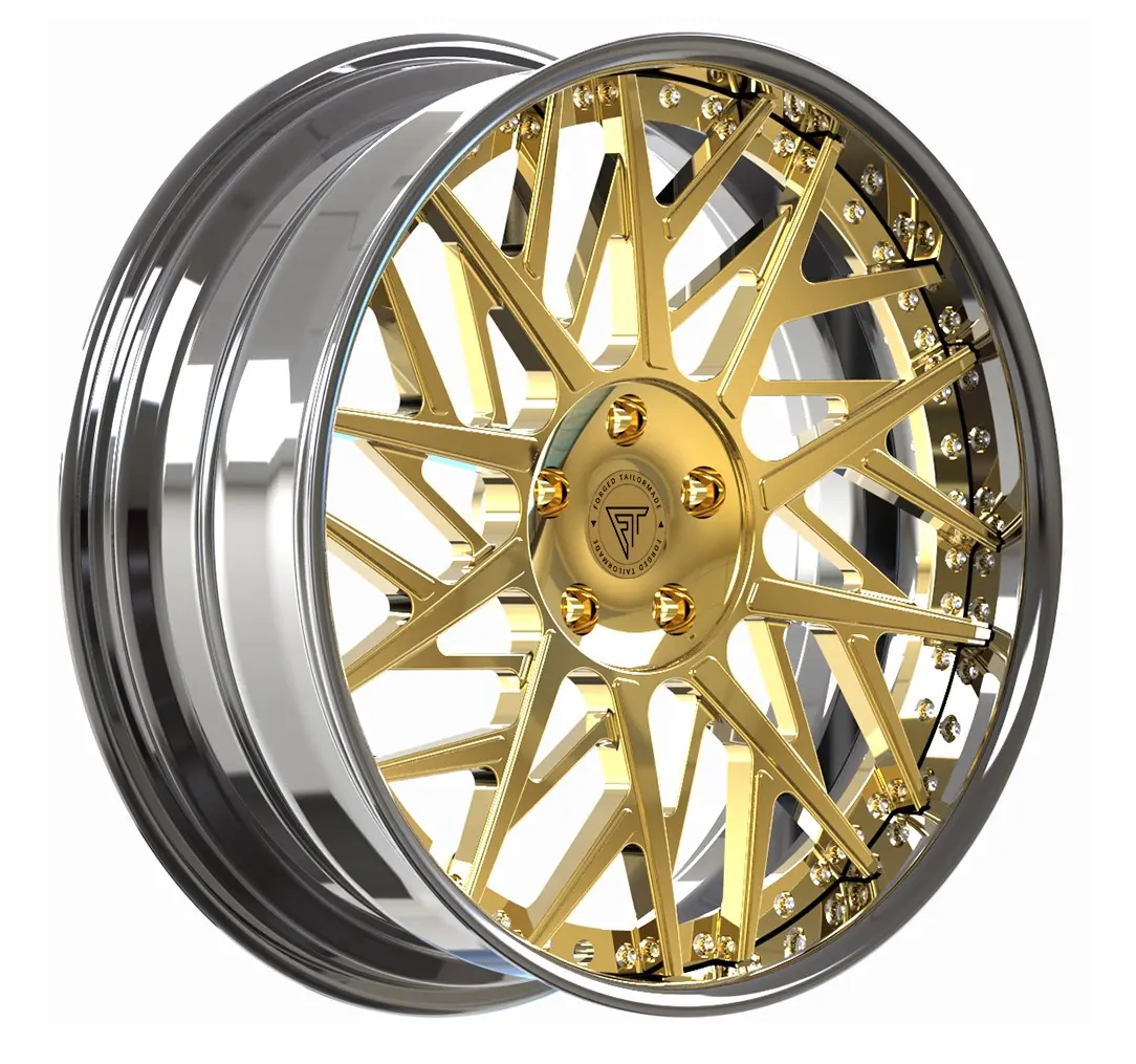 18 20-дюймовые хромированные золотистые диски для глубоких тарелок из алюминиевого сплава с глубокими вогнутыми коваными колесами 5x114,3