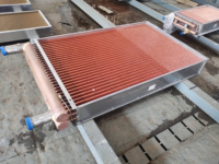 Radiateur industriel en cuivre à ailettes pour machines de lavage et de séchage (diamètre de tube 12,7 mm 15,88 mm)