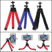 Universal Mini Fleksibel Spons Portabel Gurita Tripod Pemegang Mount Adapter Selfie Tongkat Tripod Berdiri untuk Ponsel atau Kamera