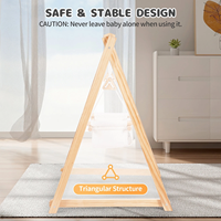 Chaise suspendue d'intérieur extra confortable avec support, siège en bois pliable pour salon ou chambre à coucher pour bébés
