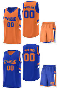 Conjunto Deportivo Personalizado de Baloncesto con Diseño de Doble Cara en Naranja Real - Product Image 3