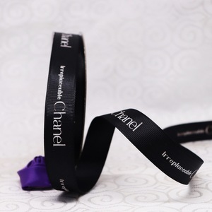 Luxury Branded Printed <b>Ribbon</b> Bespoke Design For High End Cosmetic Gift Packaging - Product Image 6