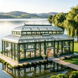 <strong>Victorian</strong> Greenhouse <strong>Garden</strong> Building Wrought Iron Frame with Insulating Glass for Estate Grounds Custom - Product Image 3