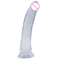 Vente en gros sur mesure en vrac Grosse bite en cristal souple Masseur de pénis Sex Toys Femelle Anal Énorme Gelée réaliste Godes en silicone pour femmes