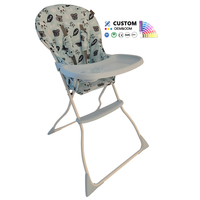Chaises hautes portatives pliantes en plastique d'alimentation de bébé chaises sécurité de luxe siège de chaise de salle à manger pour enfants bébé vente en gros à bas prix