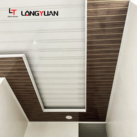 Panel Decorativo Moderno de PVC para Techo para el Hogar, Material de Construcción Interior Ecológico, Placas de PVC para Cielo Raso