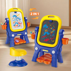 Papan gambar <span class=keywords><strong>2</strong></span> in 1 3d anak-anak, papan gambar stereoskopik membawa kursi mainan permainan pendidikan papan lukis anak - Product Image 5