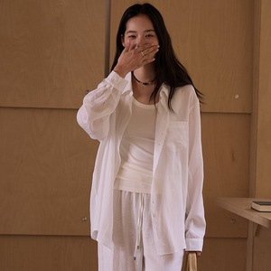 <span class=keywords><strong>Camicia</strong></span> Cardigan da <span class=keywords><strong>Donna</strong></span> Primavera/Estate in Lyocell e <span class=keywords><strong>Lino</strong></span>, Tinta Unita, con Tasche, Comoda e Delicata sulla Pelle, con Bottoni - Product Image 3