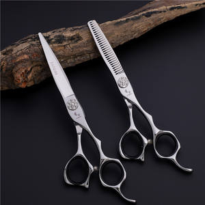 Ciseaux de coiffure Zhi Dao 6 pouces, ciseaux à effiler en acier inoxydable 440C, tête droite, usage professionnel, finition polie - Product Image 1