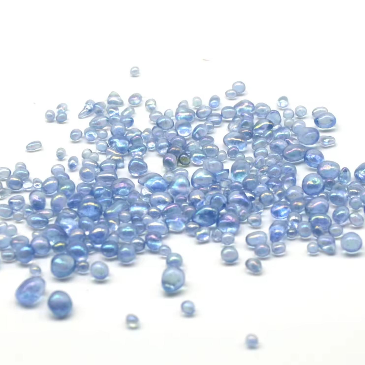 Perle de piscine irisée bleu clair