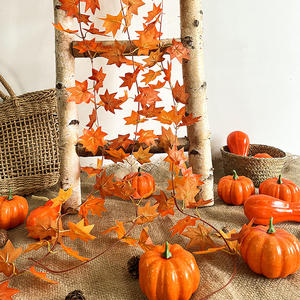 5 pièces érable artificiel réaliste Simulation fausses feuilles d'érable vignes <span class=keywords><strong>pour</strong></span> Festival Halloween automne récolte décoration de la maison - Product Image 4