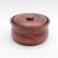 Nouvelles Bols en Bois Wengé Personnalisables avec Logo, Grand Bol à Ramen avec Couvercle, Bol à Salade Rond en Bois d'Acacia pour Ensemble
