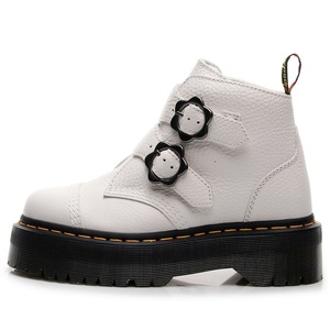 Botas cortas de cuero texturizado, botas a la moda, plataforma con flores y botones, botas de mujer de estilo inglés con suela gruesa - Product Image 4