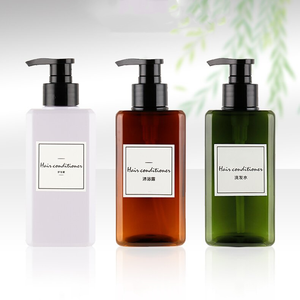 ชุดขวดแชมพูพลาสติกทรงสี่เหลี่ยมสะพายไหล่แบนหรูหราสำหรับโรงแรม - Product Image 4
