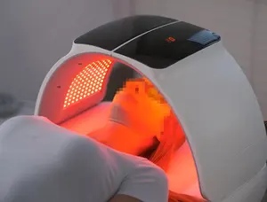 Máscara facial vermelha led, rejuvenescimento da pele, terapia de luz led pdt