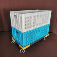 Conteneur pliable en plastique de haute qualité à 30 trous, empilable, pliable, pour le transport et l'emballage, caisses de transport durables, plateaux à œufs grillagés, paniers