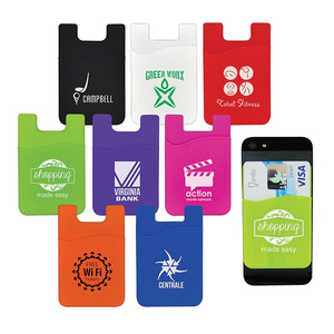Regalos Personalizados, Porta Tarjetas de Crédito Impresos a Todo Color, Porta Tarjetas de Silicona para Teléfono Celular - Product Image 1