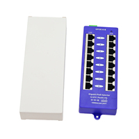 Módulo de Panel de Conexiones de 1000Mbps, Switch POE de 8 Puertos, Inyector POE Gigabit Pasivo de Ethernet con Alimentación, 56V 1A para Redes WiFi y CCTV