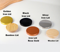 Chenlan 10oz Tempat Lilin Kosong Berlapis Elektroplating Kuning Matte Mewah yang Laris Manis dengan Tutup dan Kotak untuk Natal