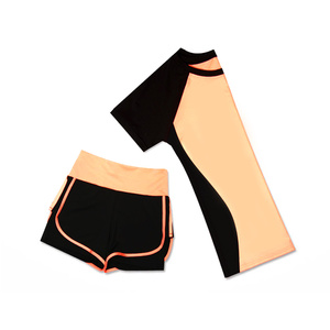 Bio-Baumwolle Hochgeschnittenes Yoga-Set <span class=keywords><strong>Leggings</strong></span> BH Shirts Shorts Mantel Damen Fitnessstudio Workout Fitness Sportbekleidung - Product Image 6