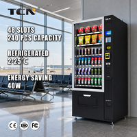 Máquina Expendedora Refrigerada TCN para Bebidas y Snacks, Automática, 48 Compartimentos, Puerta de Vidrio Antivaho, Antirrobo, Comercial para Tiendas