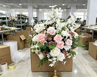 Seiden-Kunstblumenarrangement Tischdekoration Hochzeit Weihnachten Muttertag Gemischte Blumen Handgefertigt Natürlich Realistisch