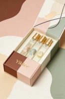 Coffret Découverte Personnalisé de 4 Flacons Roll-on pour Huiles Essentielles et Parfums (3/5/10ml) avec Boîte à Couvercle et Emballage Spray à Logo Estampé à Chaud