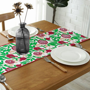 Chemin de table imprimé simple 100 % coton pur, doux, lavable, durable et imperméable, décoration de table pour la maison, la cuisine, l'hôtel - Product Image 1