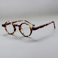 Montures optiques classiques légères pour hommes, en acétate, lunettes de luxe vintage pour femmes, montures de lunettes de myopie entièrement rondes pour hommes