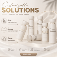 Bouteille en plastique HDPE pour soins de la peau, lotion corporelle, emballage cosmétique, 100/150/200/250/300 ml, bouteille vide souple pour gel douche, shampoing