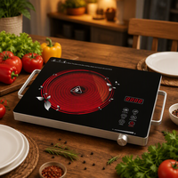 Table de cuisson infrarouge portable 2000W, cuisinière infrarouge électrique à commande tactile pour la maison, la cuisine et l'usage commercial