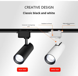 Lampu Sorot <span class=keywords><strong>Track</strong></span> Aluminium COB Sudut Dapat Disesuaikan untuk Interior Kontemporer Hotel Toko Kantor Rumah - Product Image 4
