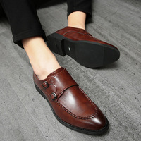 AMPLE Chaussures habillées de luxe italiennes à motif uni pour hommes, mocassins formels d'affaires en microfibre à enfiler pour le printemps et l'été