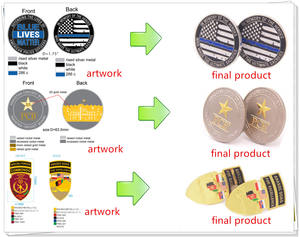 Cina con logo personalizzato in metallo con spilla in morbido smalto duro - Product Image 5