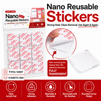Autocollant en acrylique double face résistant, réutilisable, découpé sur mesure, adhésif sensible à la pression, nano ruban imperméable, haute température