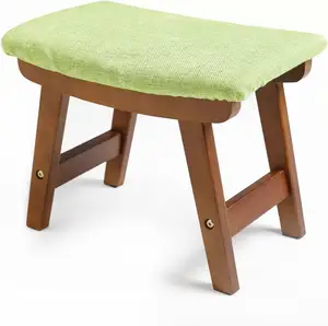 custom wood stools trade hot sale natural wood stool green mini wooden stool