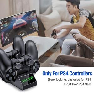 Зарядная док-станция для контроллера <span class=keywords><strong>PS4</strong></span>, зарядная док-станция с 2 микро-USB-разъемами, двойная зарядная док-станция для Playstation 4, <span class=keywords><strong>PS4</strong></span> Slim - Product Image 6