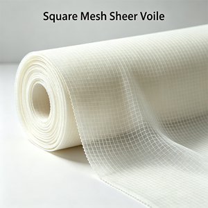 <span class=keywords><strong>Voilage</strong></span> carré <span class=keywords><strong>blanc</strong></span> en maille, <span class=keywords><strong>tissu</strong></span> 100% polyester teint 22W-10, filtrant la lumière, respirant, pour fenêtre, chambre et salon - Product Image 5
