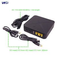 WGP 5V USB Mini UPS Baterai Cadangan Catu Daya 8000mAh DC 9V 12V POE 24V 48V Mini UPS untuk Router WiFi Modem Telekomunikasi Kamera